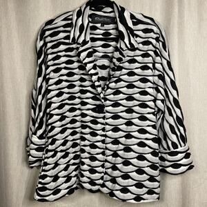 Cheryl Nash Textured/Layered Blazer/Jacket - Size L - Single Button & 3/4 SLV